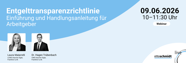 Entgelttransparenzrichtlinie